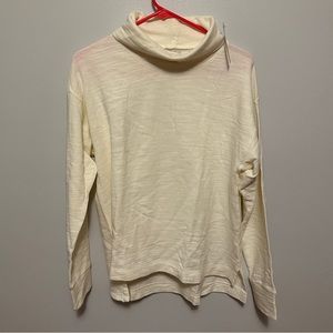 NWT J Crew medium white turtleneck, vintage fleece
